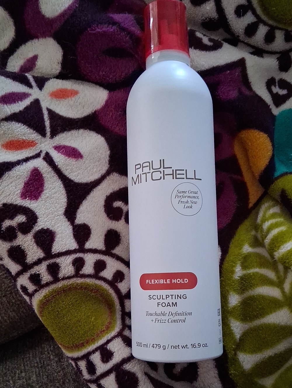Paul Mitchell Sculpting Foam White Bottle with Red Cap Flexible Hold